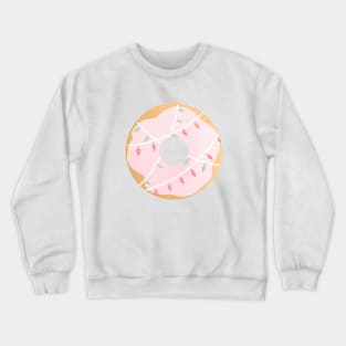 Pink christmas lights donut Crewneck Sweatshirt